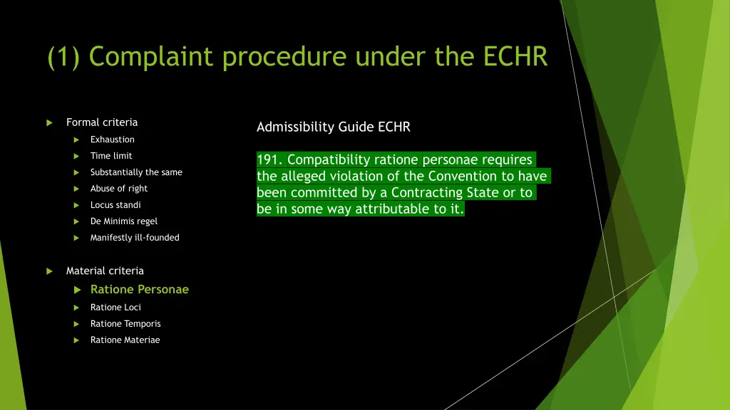 1 complaint procedure under the echr 8
