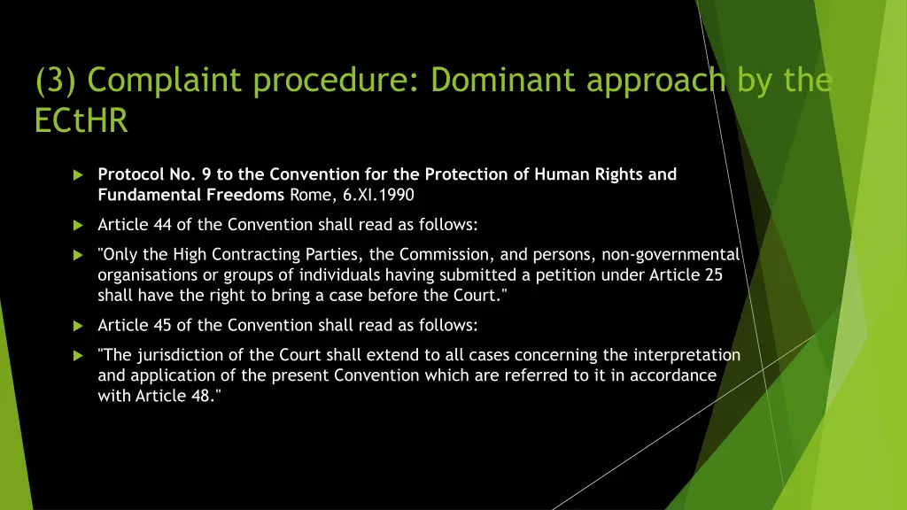 3 complaint procedure dominant approach 1