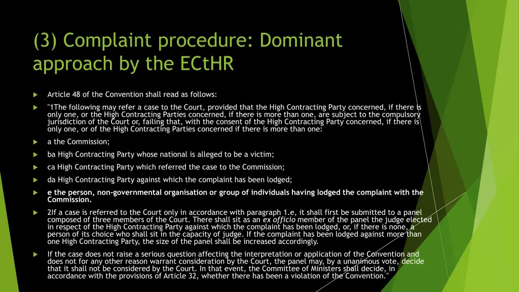 3 complaint procedure dominant approach 2