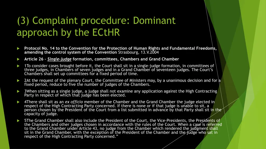 3 complaint procedure dominant approach 5