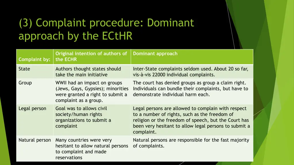 3 complaint procedure dominant approach 7