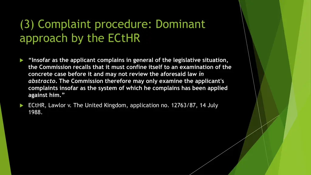 3 complaint procedure dominant approach 9