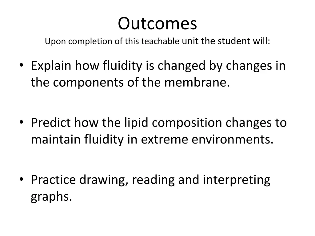 outcomes