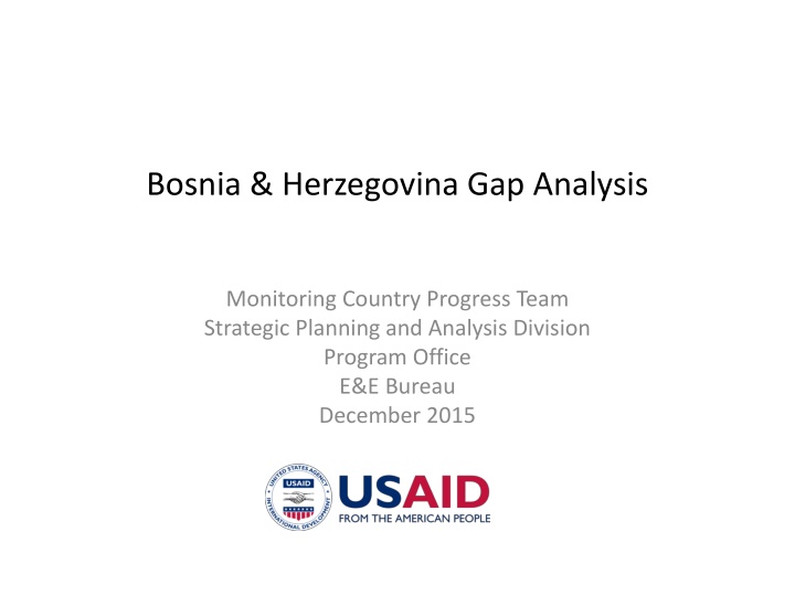 bosnia herzegovina gap analysis