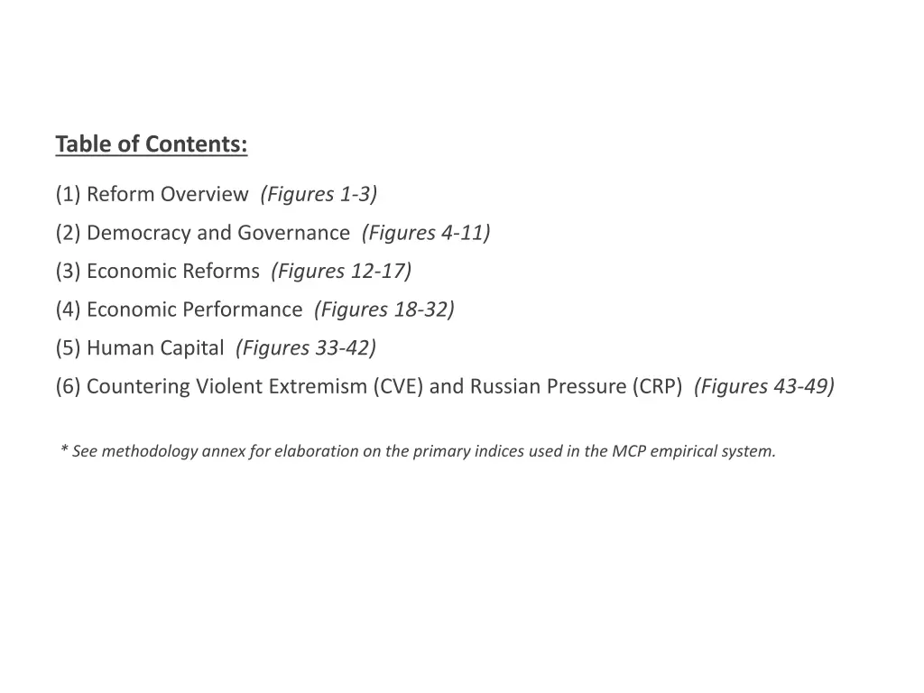 table of contents