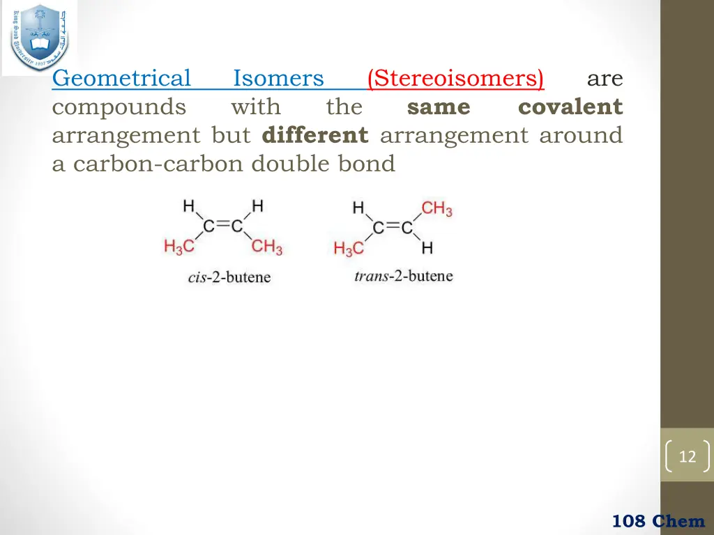geometrical compounds arrangement but different
