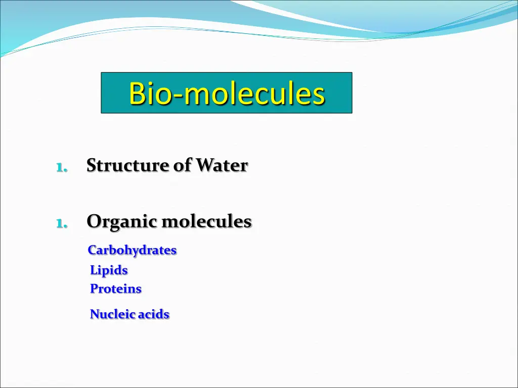 bio molecules