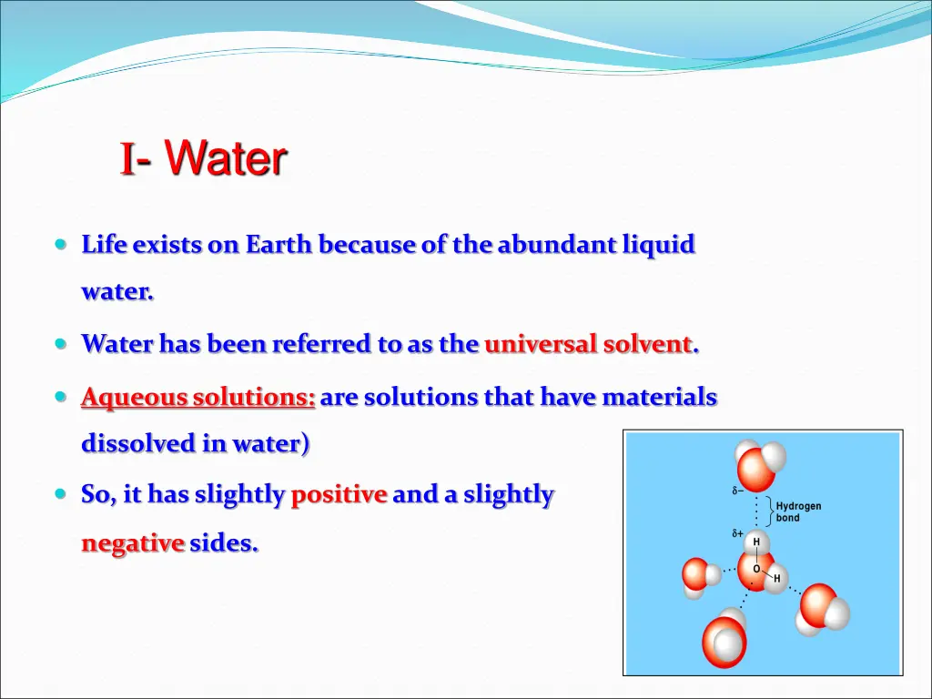 i water