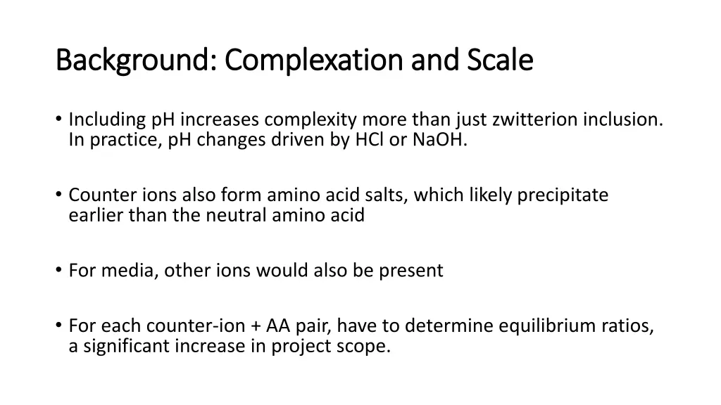 background complexation and scale background
