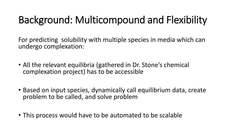 background multicompound and flexibility