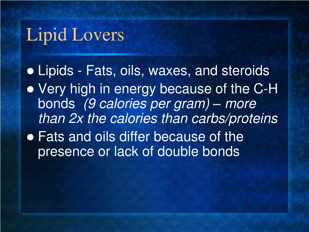 lipid lovers