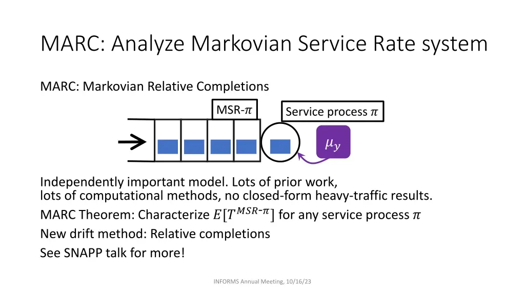marc analyze markovian service rate system