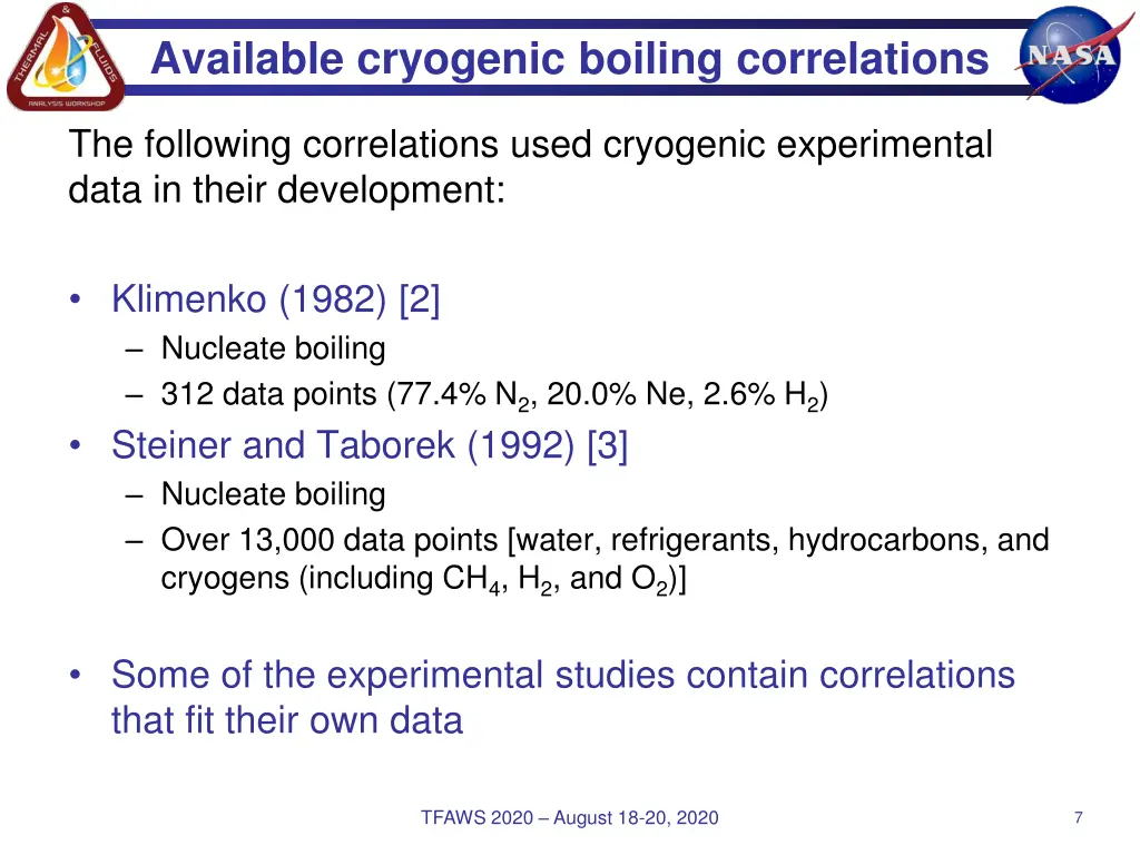 available cryogenic boiling correlations