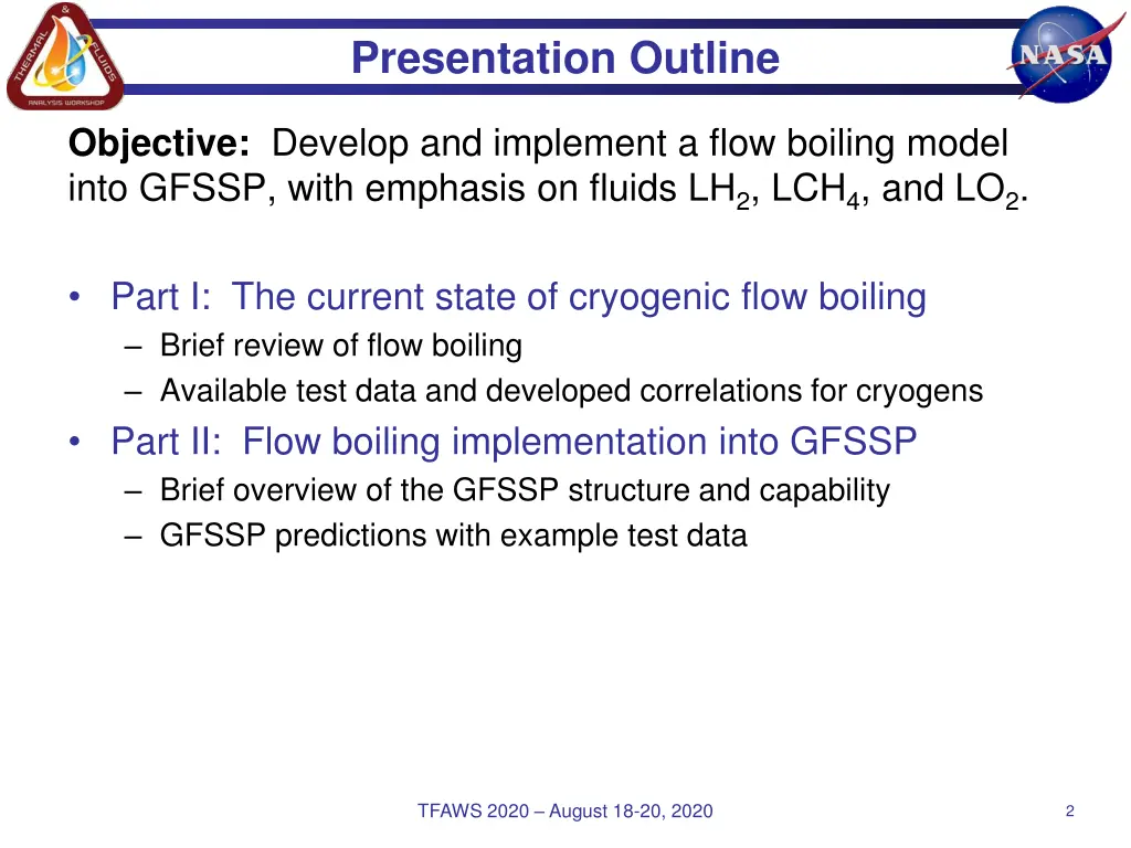 presentation outline