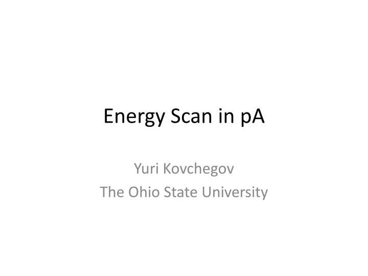 energy scan in pa