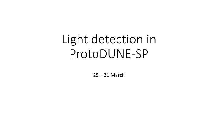 light detection in protodune sp