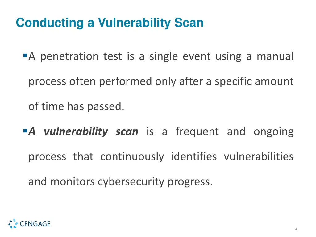 conducting a vulnerability scan