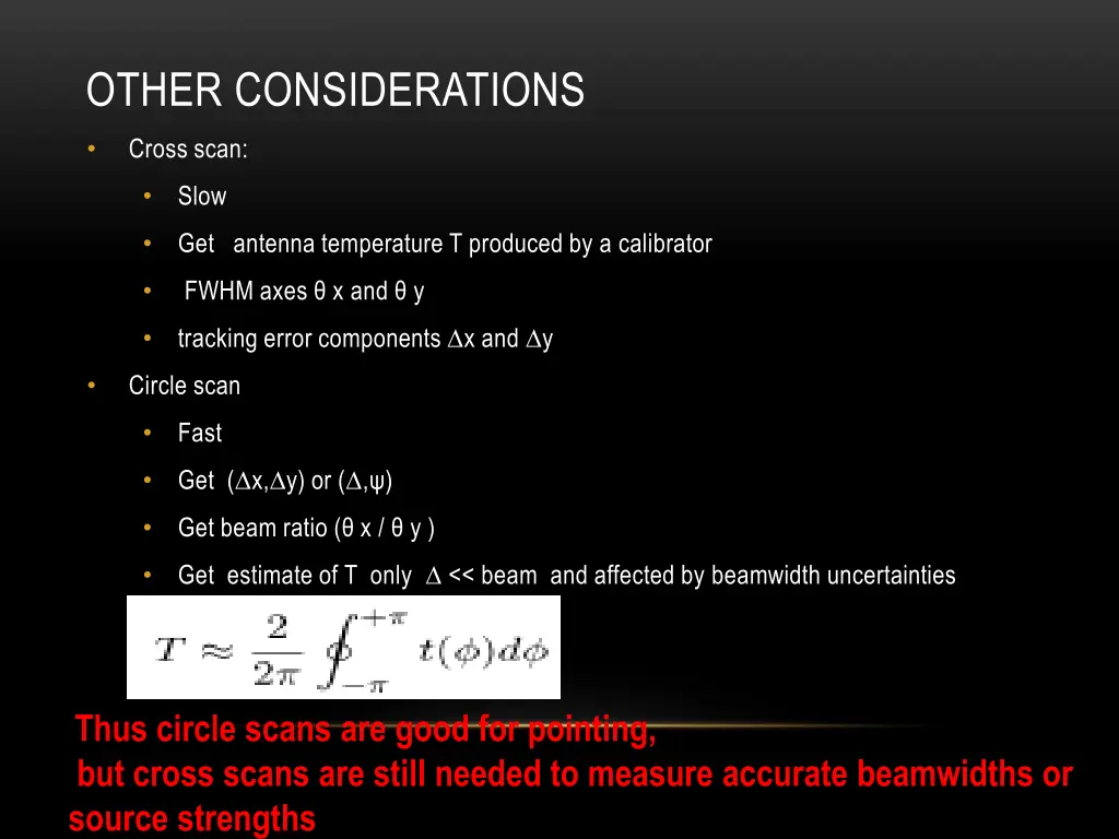 other considerations