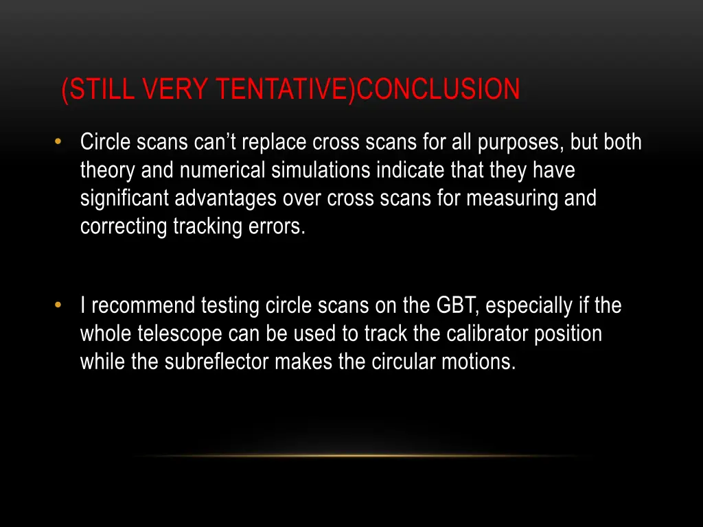 still very tentative conclusion