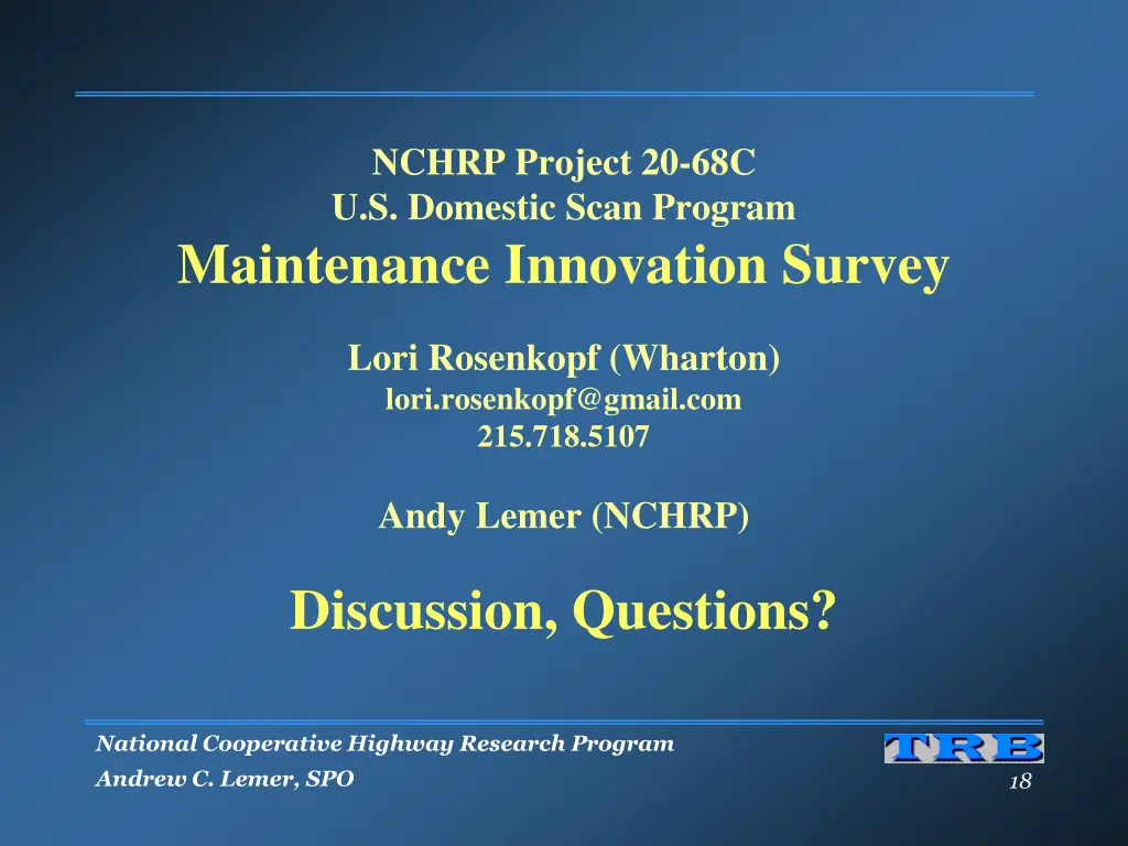 nchrp project 20 68c u s domestic scan program