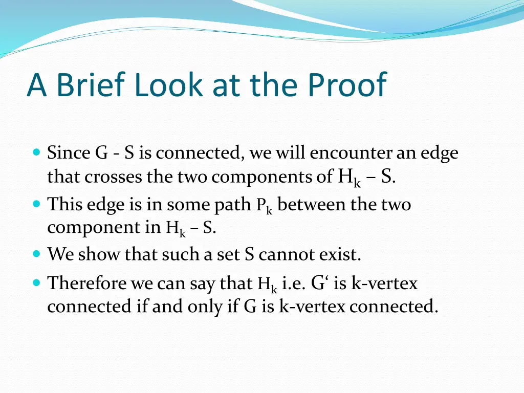 a brief look at the proof 1