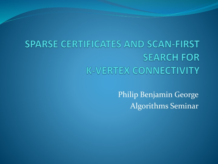 philip benjamin george algorithms seminar