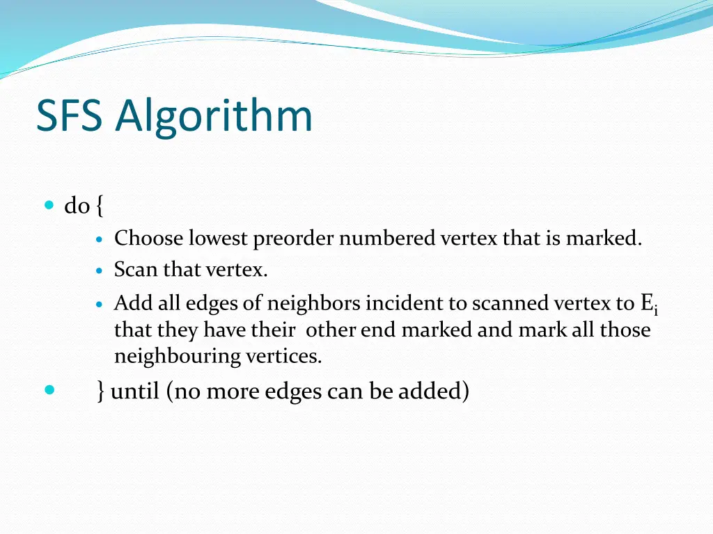 sfs algorithm 2