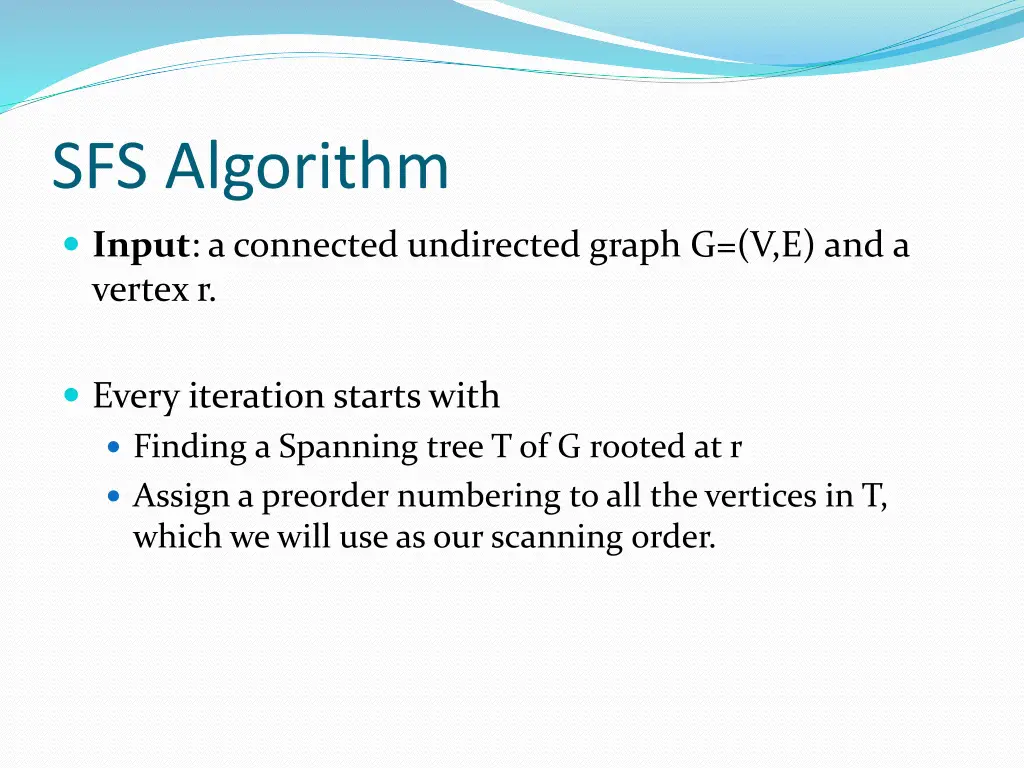 sfs algorithm
