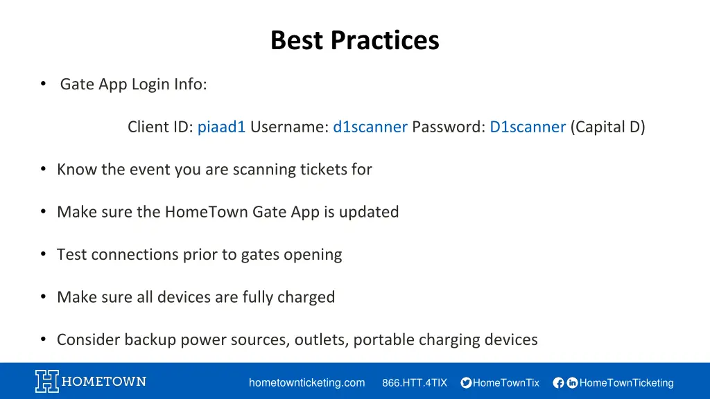 best practices