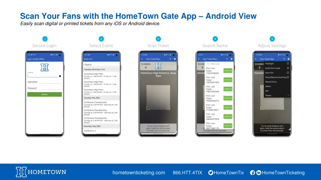 scan your fans with the hometown gate app android