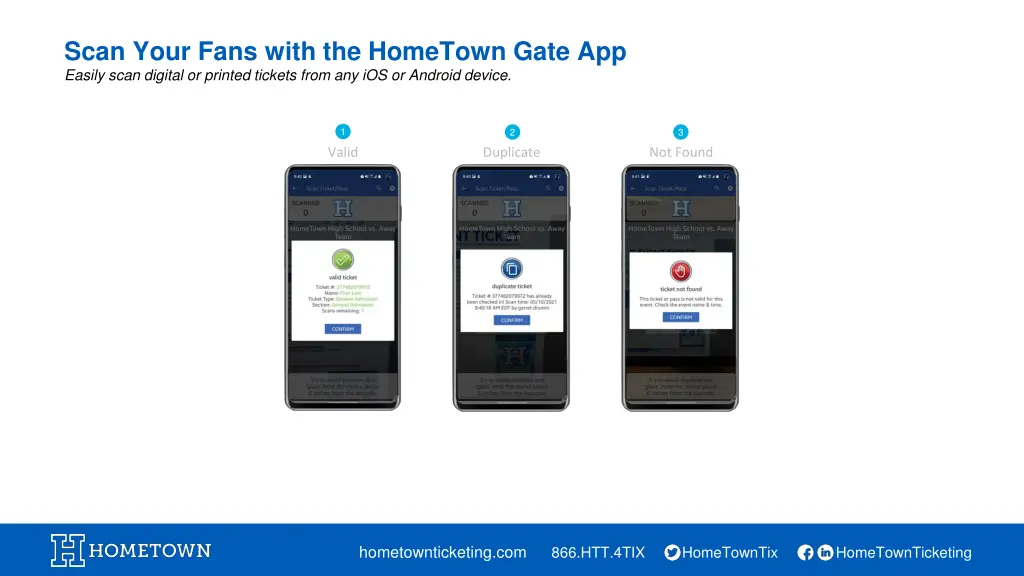scan your fans with the hometown gate app easily