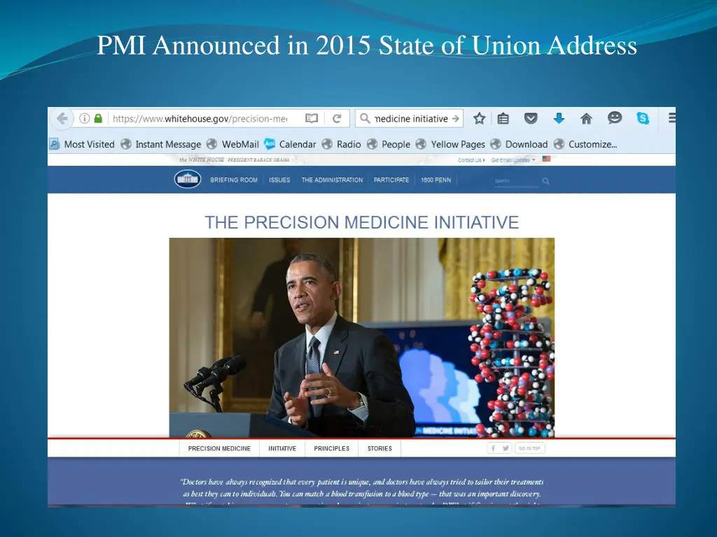 pmi announced in 2015 state of union address