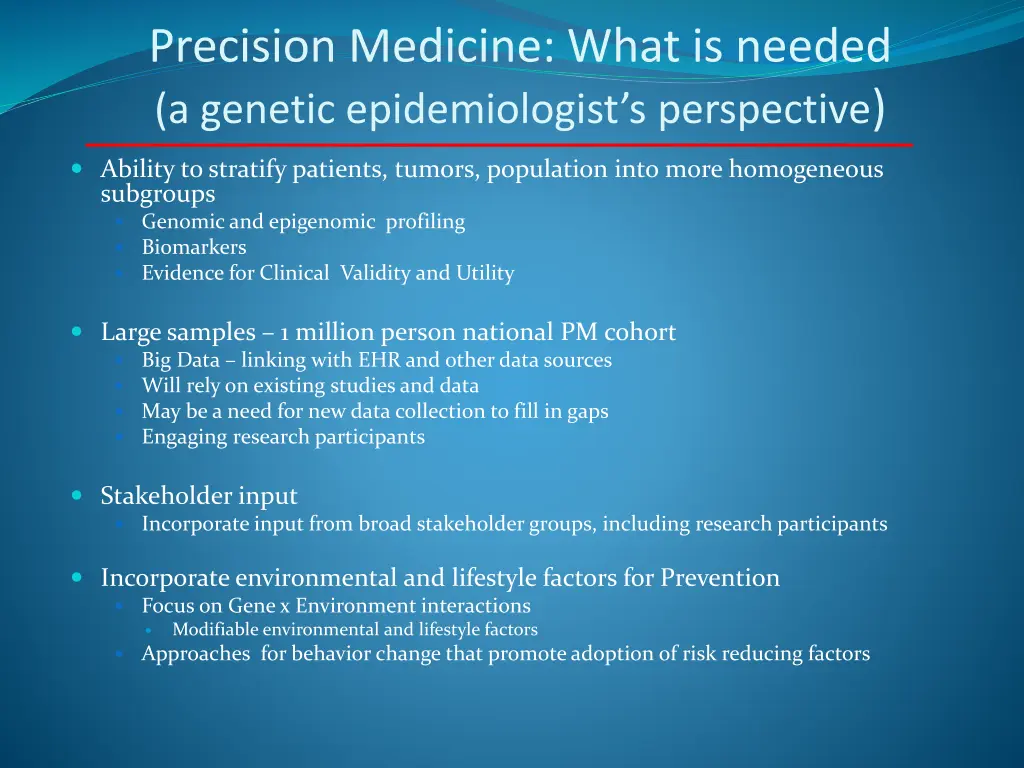 precision medicine what is needed a genetic