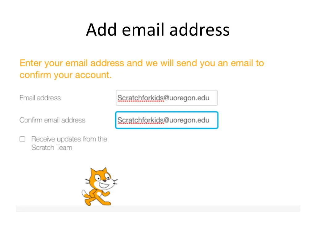 add email address