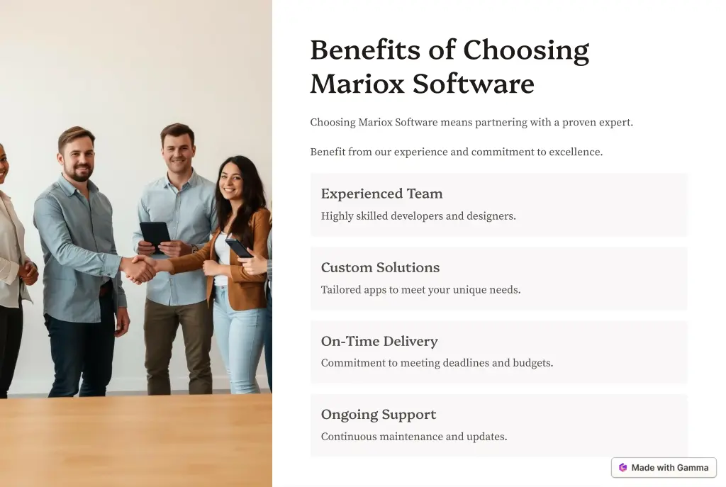 benefits of choosing mariox software