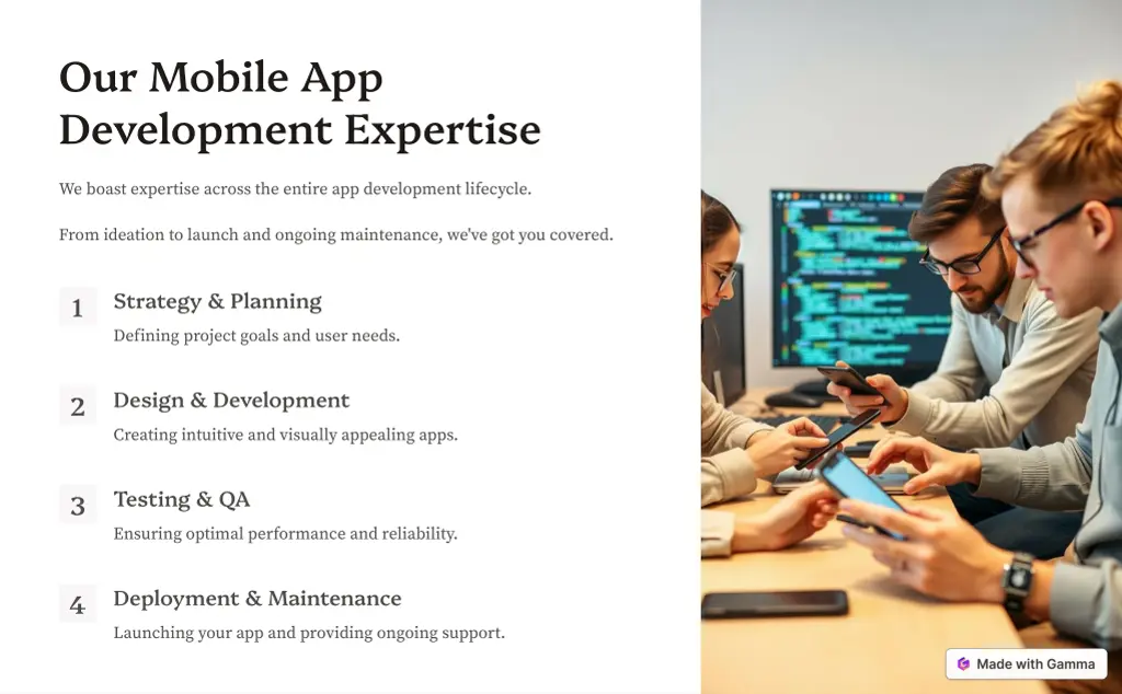 our mobile app development expertise