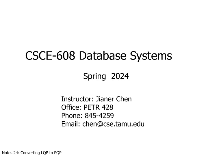 csce 608 database systems