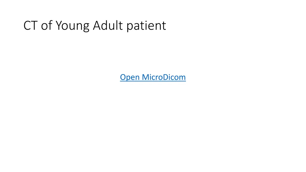 ct of young adult patient