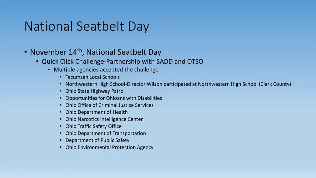 national seatbelt day
