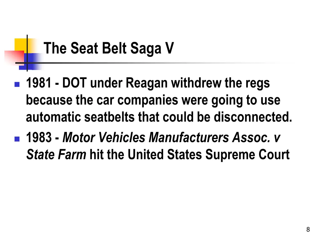 the seat belt saga v