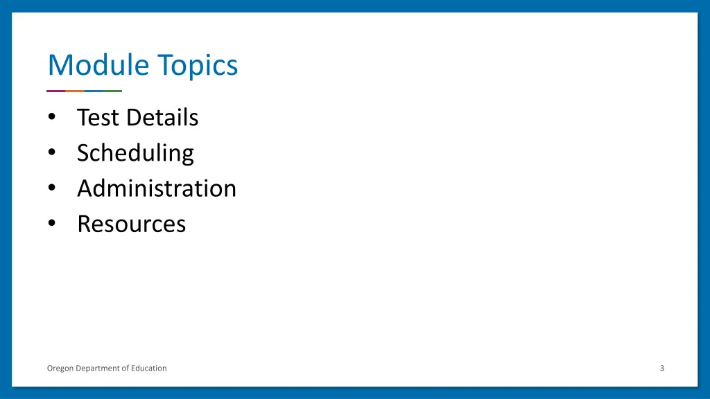 module topics