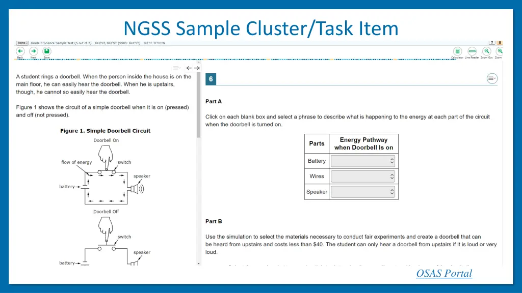 ngss sample cluster task item