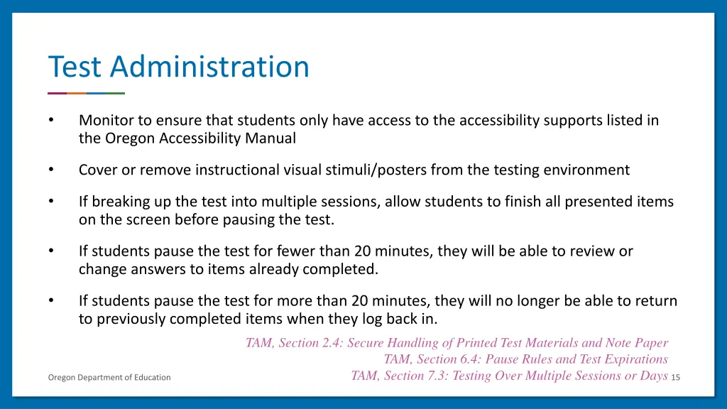 test administration