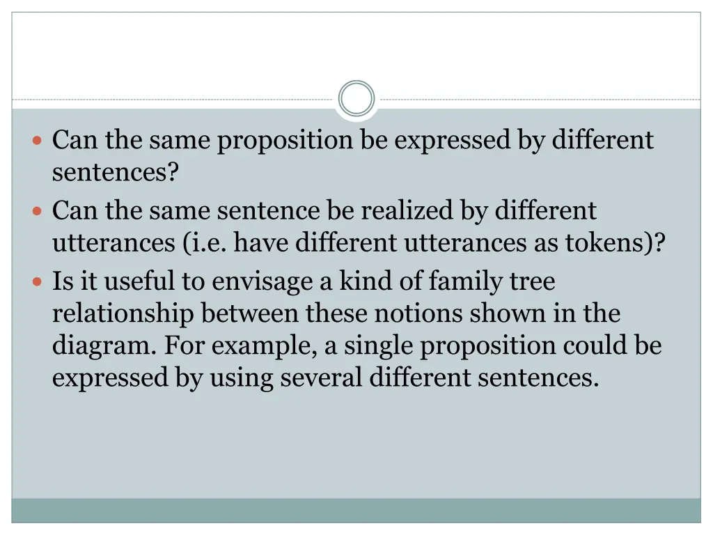 can the same proposition be expressed