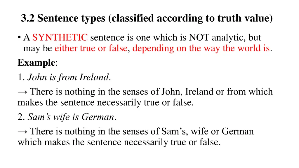 3 2 sentence types classified according to truth 1
