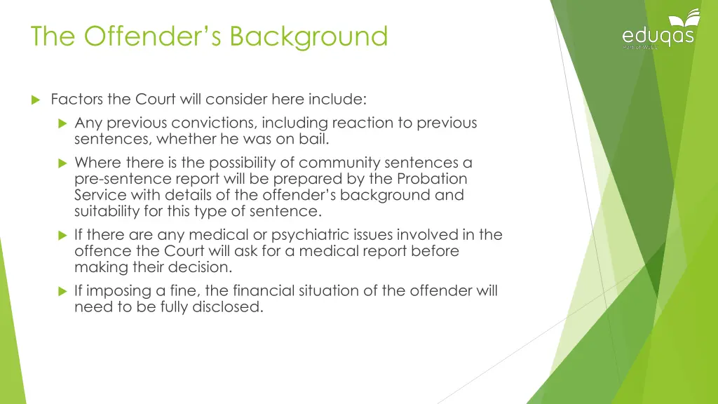 the offender s background