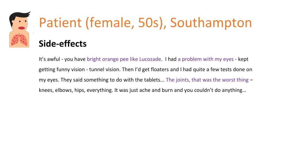 patient female 50s southampton