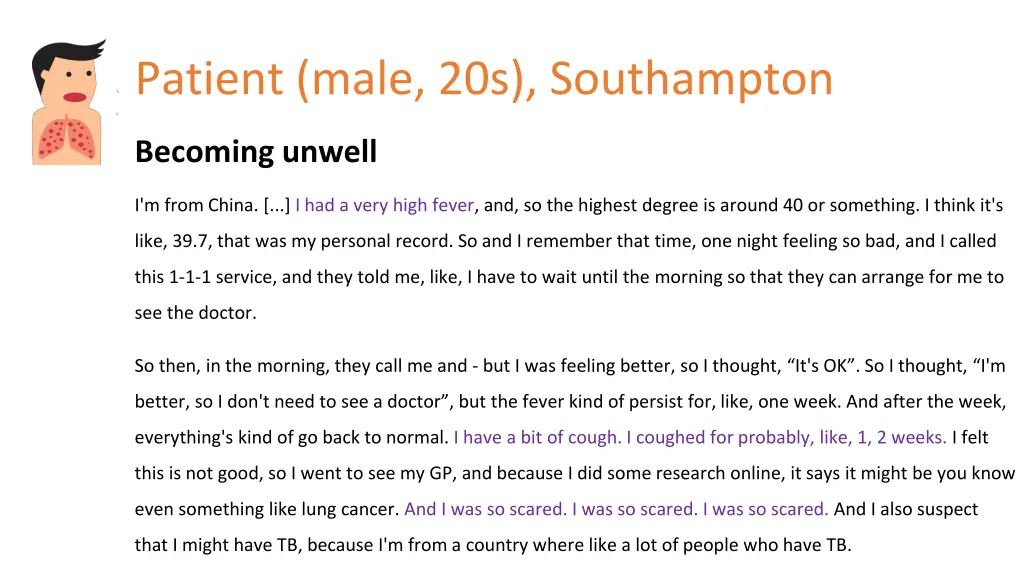 patient male 20s southampton