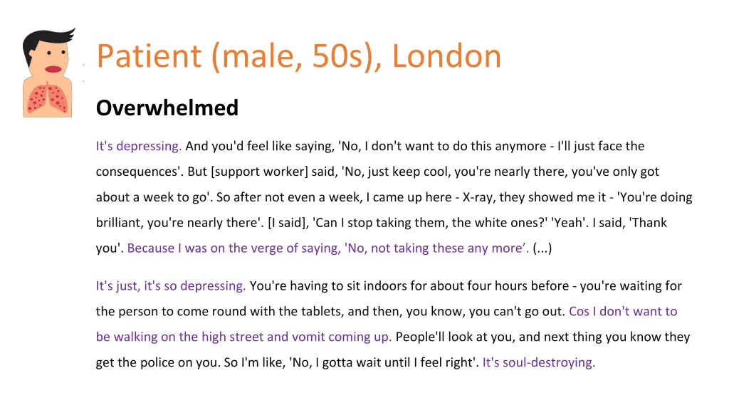 patient male 50s london