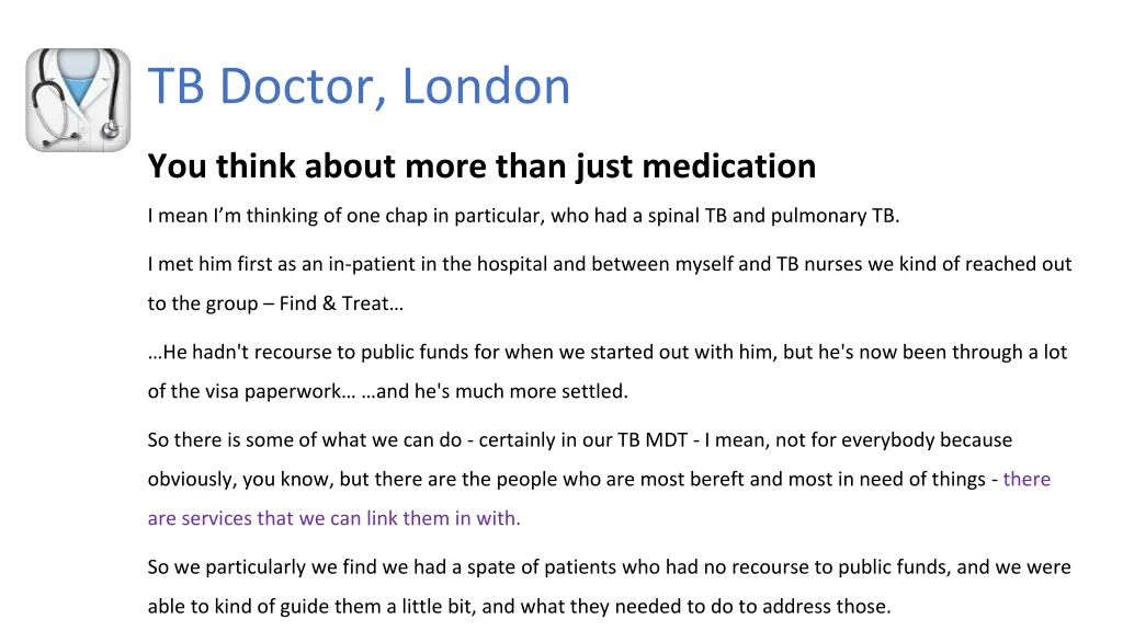 tb doctor london
